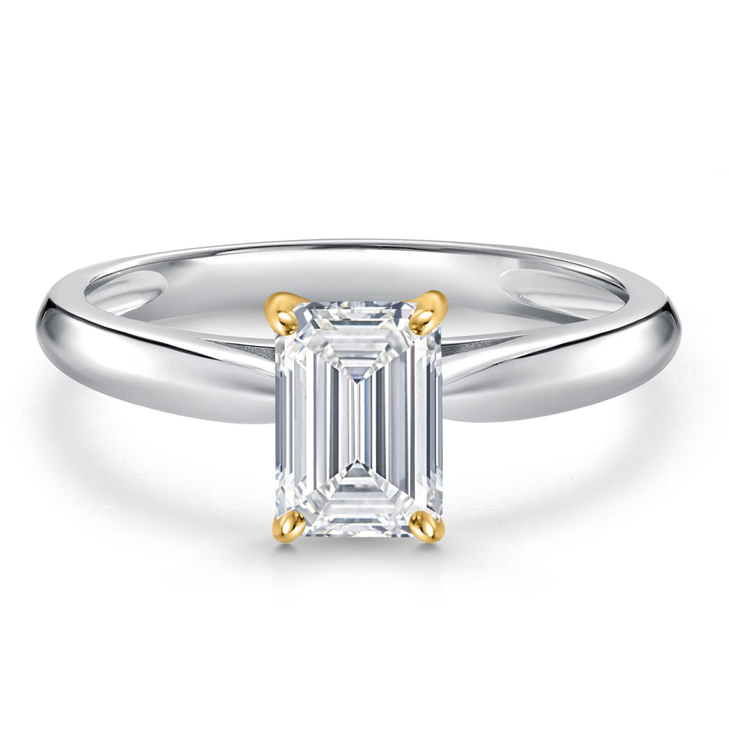 Ring in 925 Sterling Silver and 10K Yellow Gold