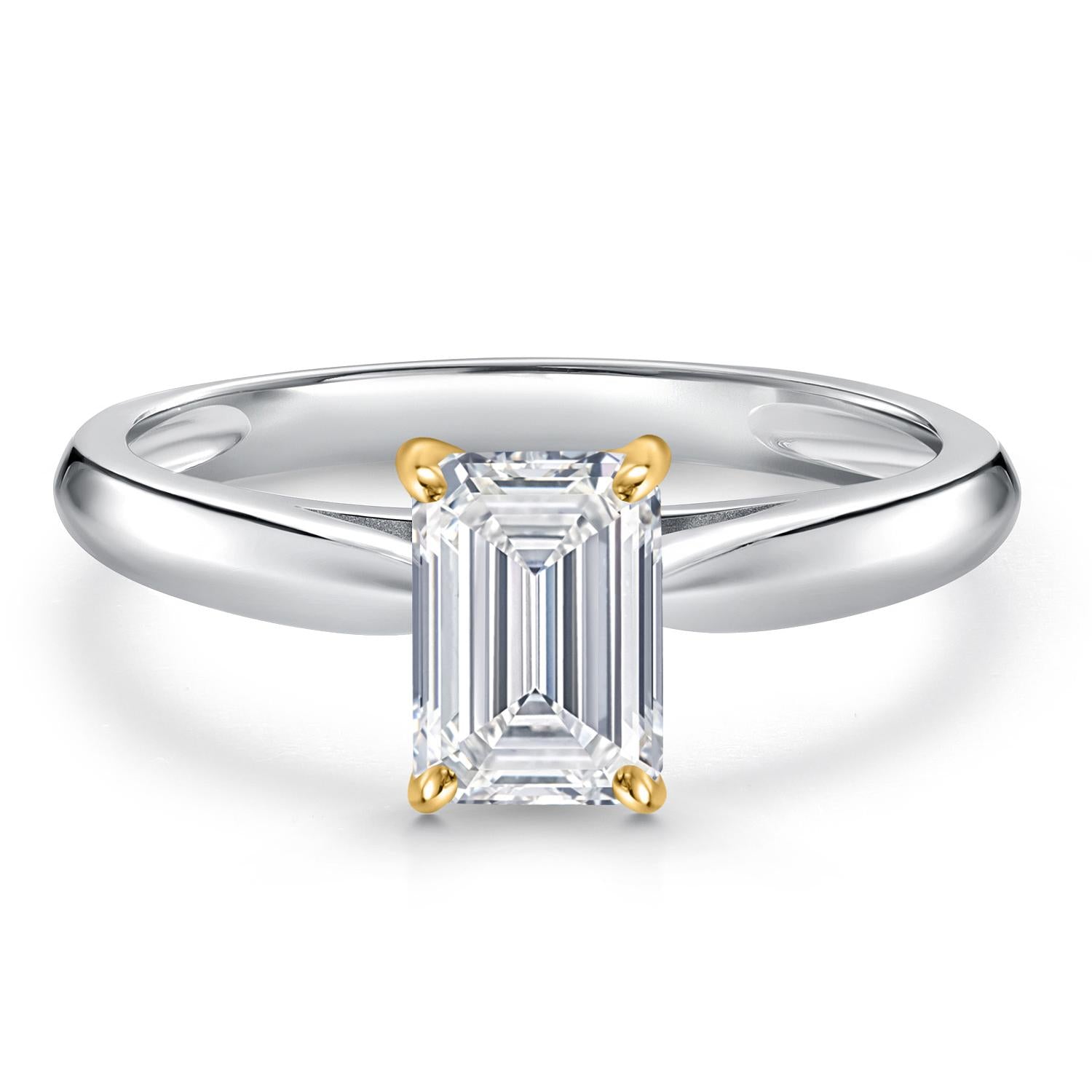 Ring in 925 Sterling Silver and 10K Yellow Gold