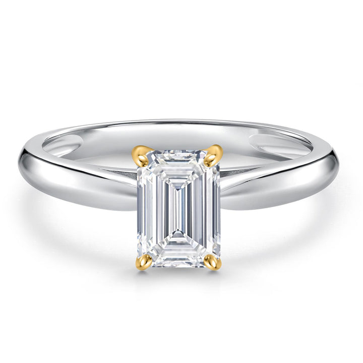 Ring in 925 Sterling Silver and 10K Yellow Gold