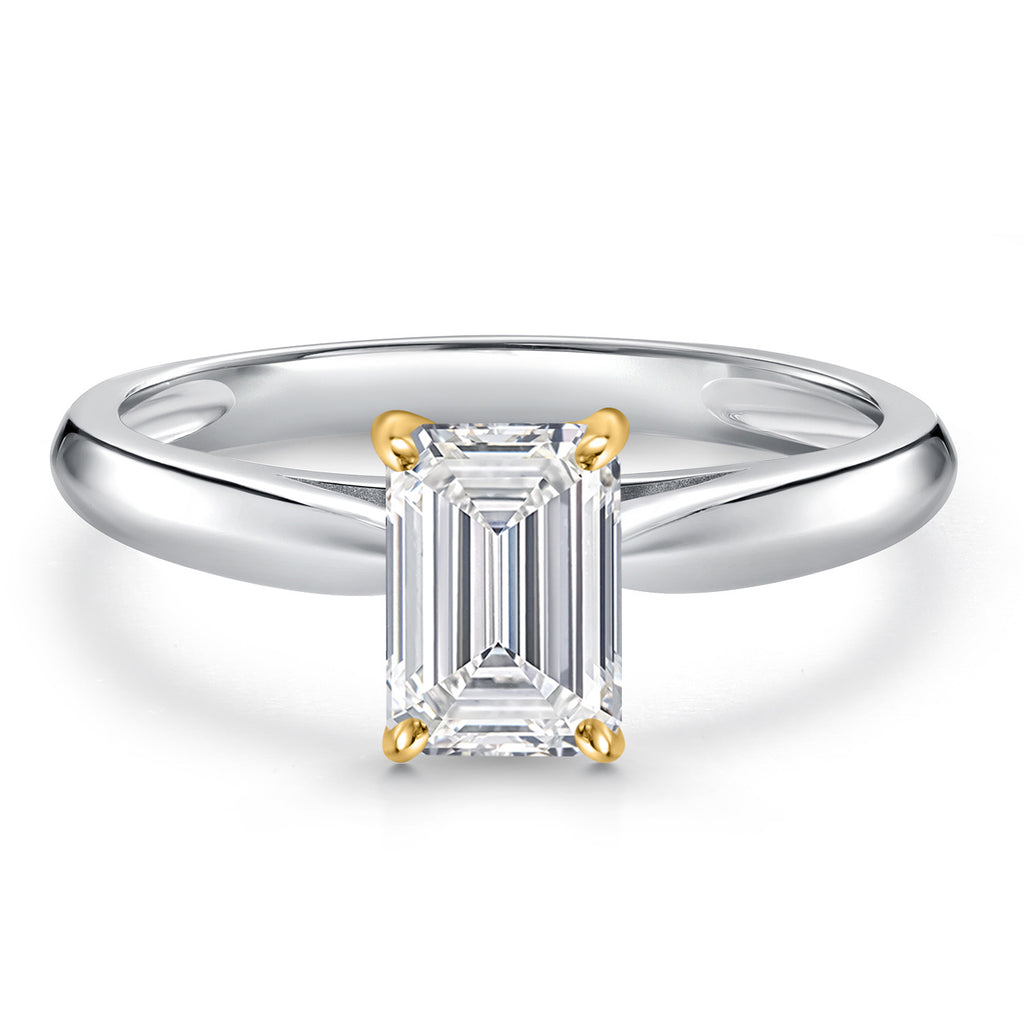 Ring in 925 Sterling Silver and 10K Yellow Gold