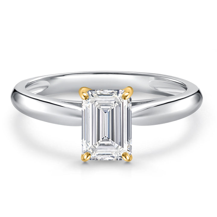 Ring in 925 Sterling Silver and 10K Yellow Gold