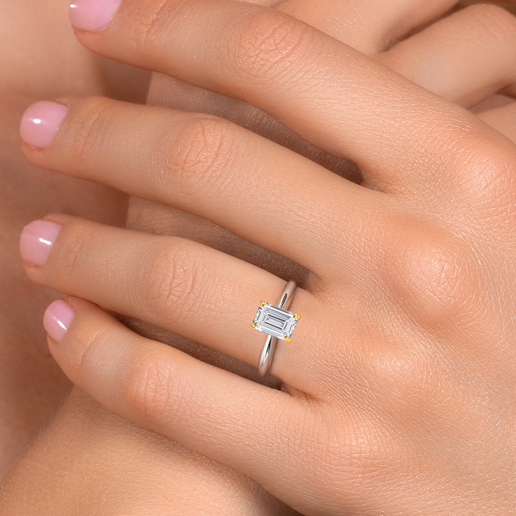 Ring in 925 Sterling Silver and 10K Yellow Gold