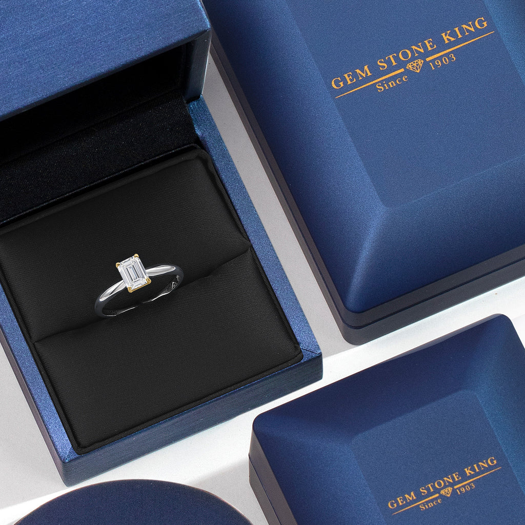 Ring in 925 Sterling Silver and 10K Yellow Gold