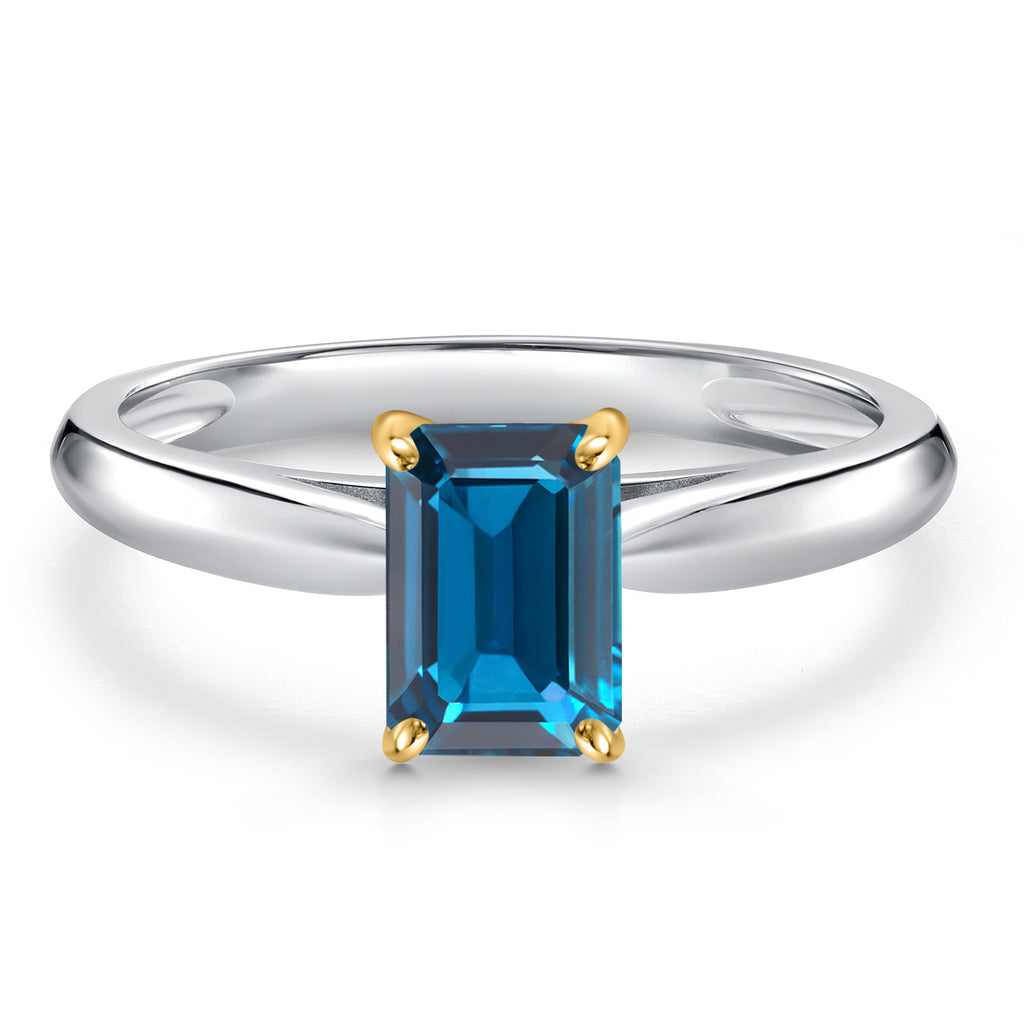 Ring in 925 Sterling Silver and 10K Yellow Gold