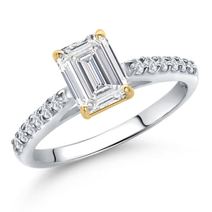 Ring in 10K Two Tone Gold