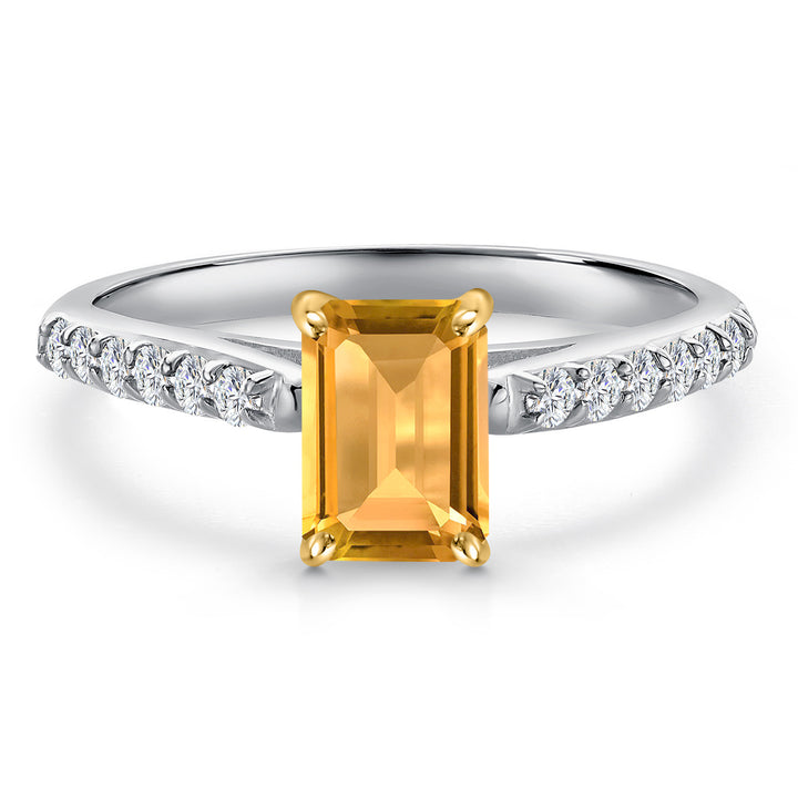 Citrine - November_5_Ring in 10K Two Tone Gold