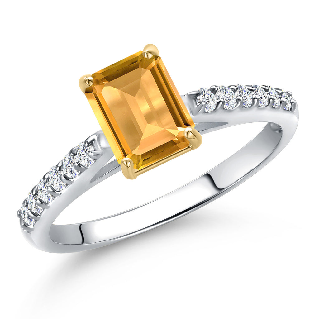 Citrine - November_7_Ring in 10K Two Tone Gold