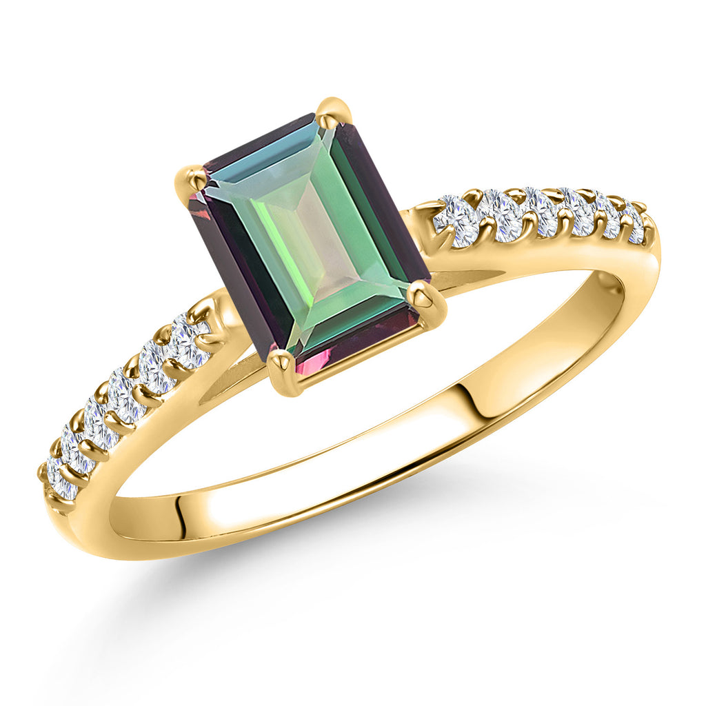Green Mystic Topaz_6_Ring in 10K Yellow Gold