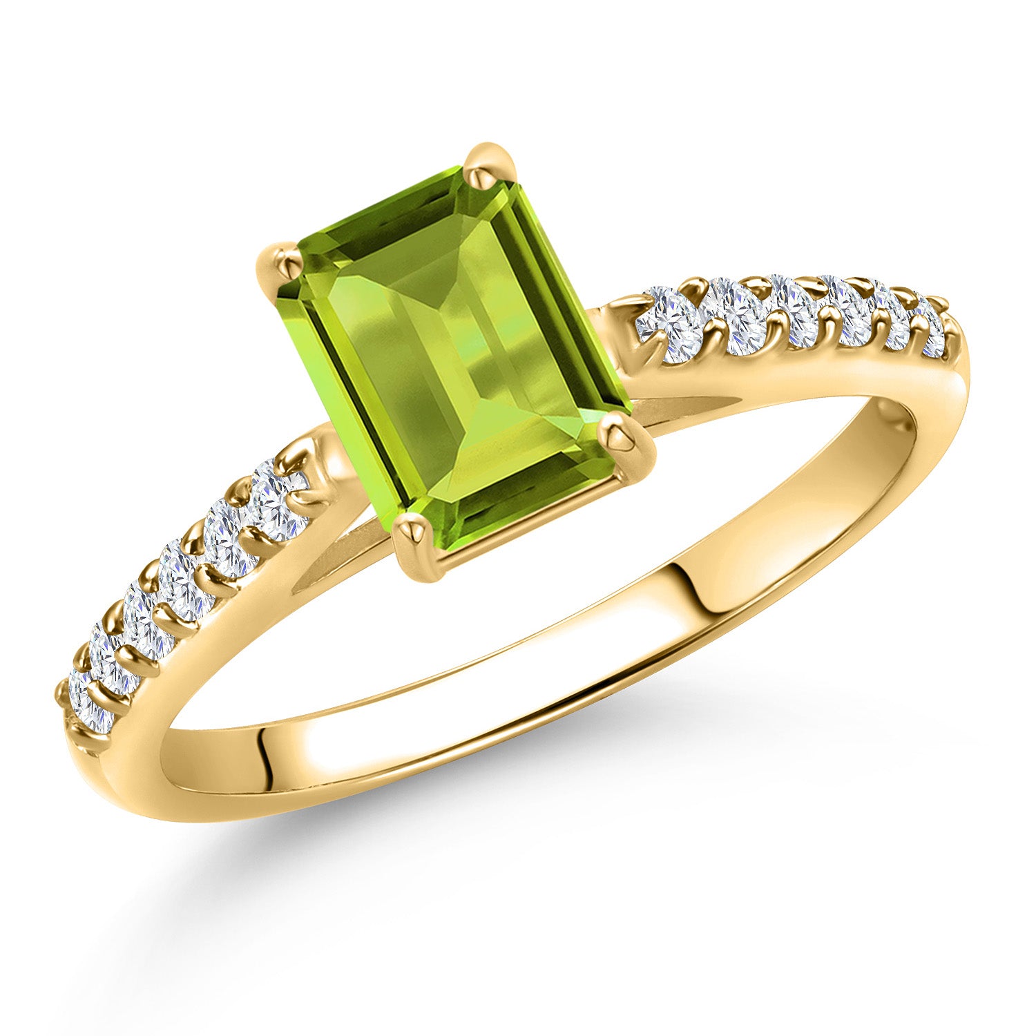 Peridot - August_6_Ring in 10K Yellow Gold