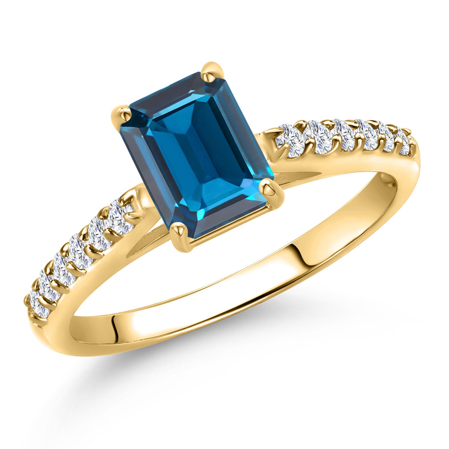 London Blue Topaz - November_9_Ring in 10K Yellow Gold