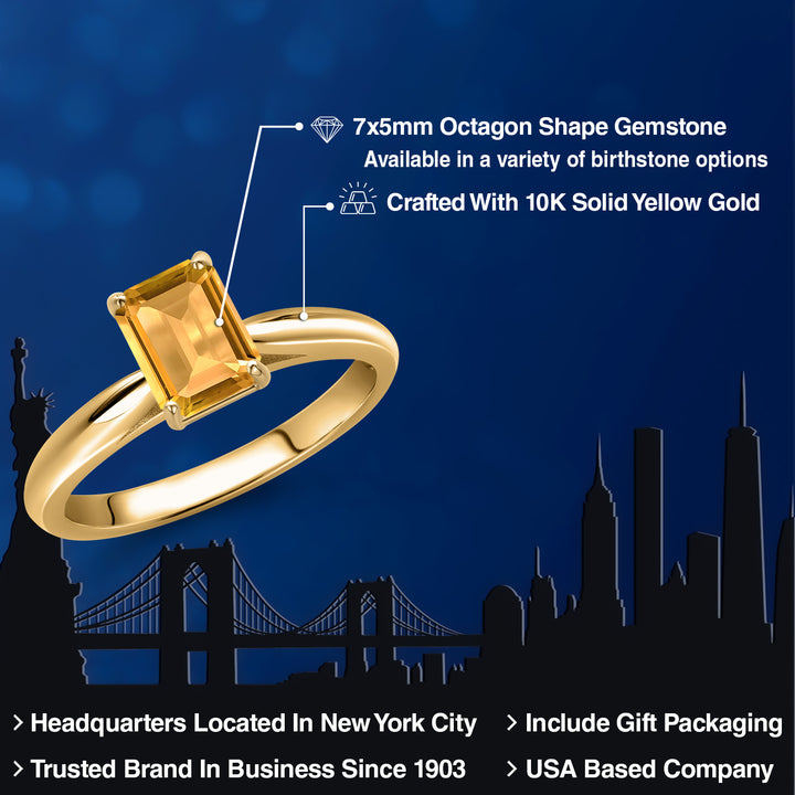 Citrine - November_7_Ring in 10K Yellow Gold