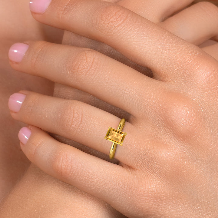 Citrine - November_7_Ring in 10K Yellow Gold