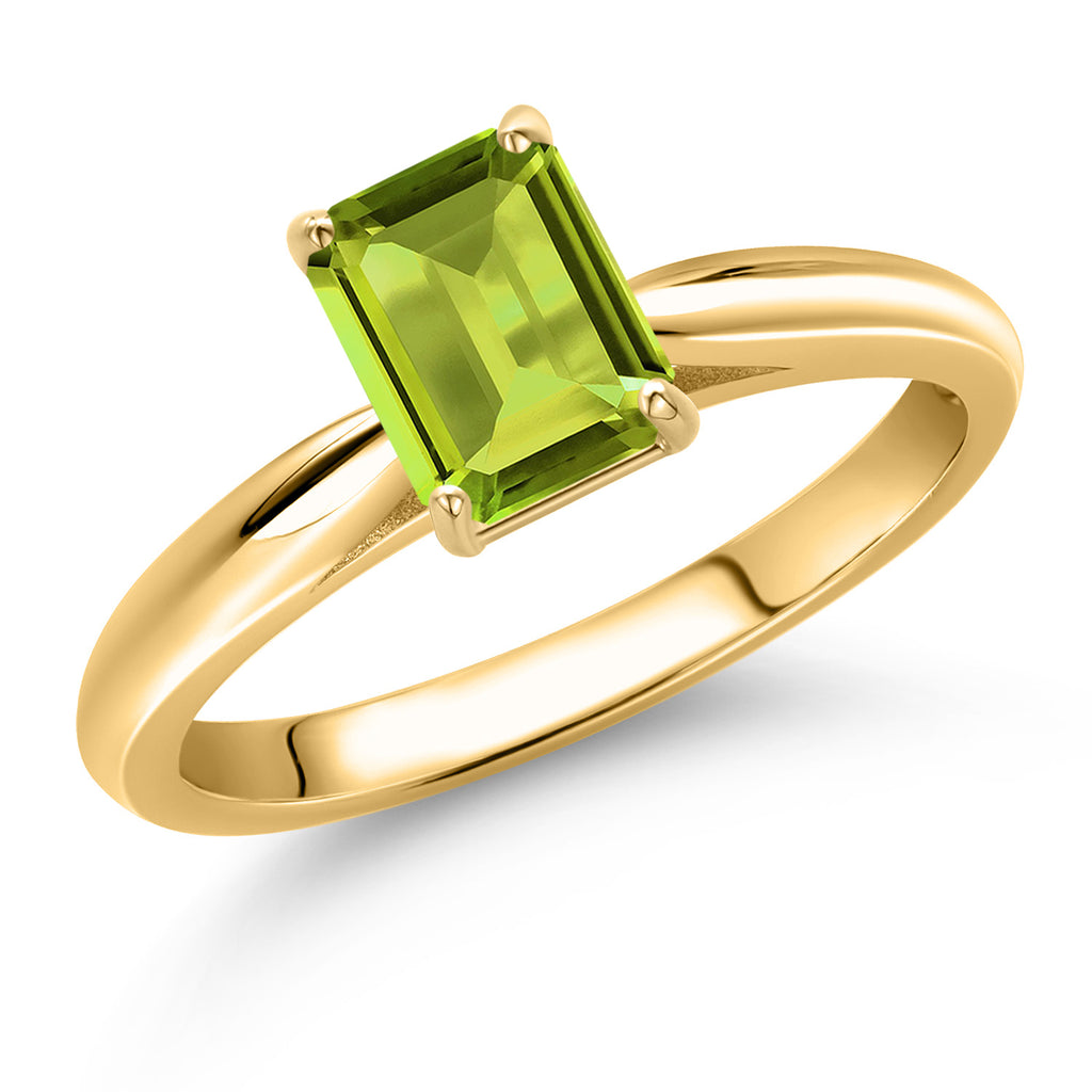 Peridot - August_8_Ring in 10K Yellow Gold
