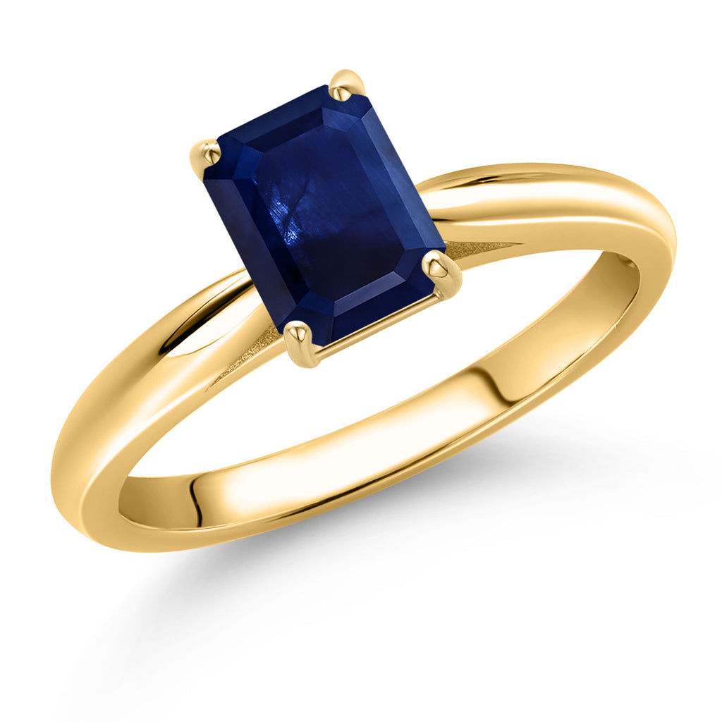 Blue Sapphire - September_8_Ring in 10K Yellow Gold