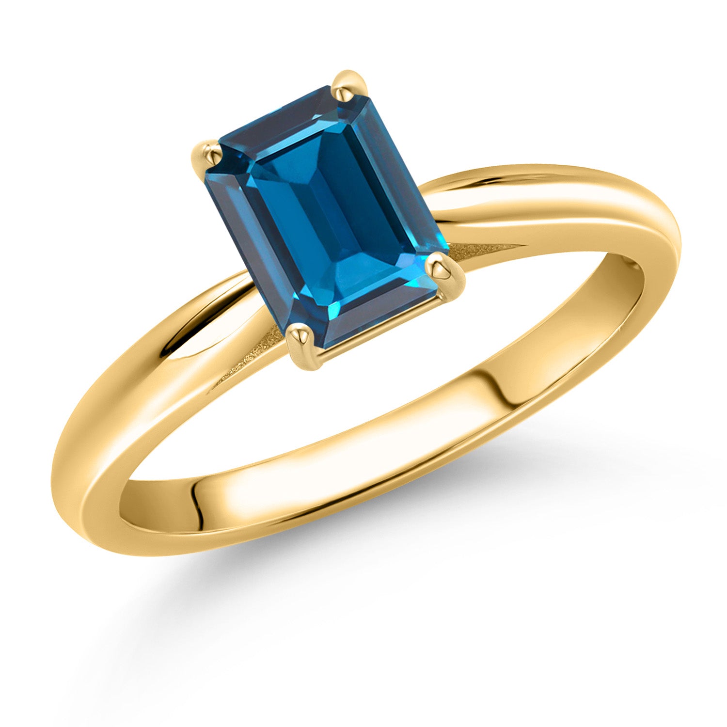London Blue Topaz - November_7_Ring in 10K Yellow Gold
