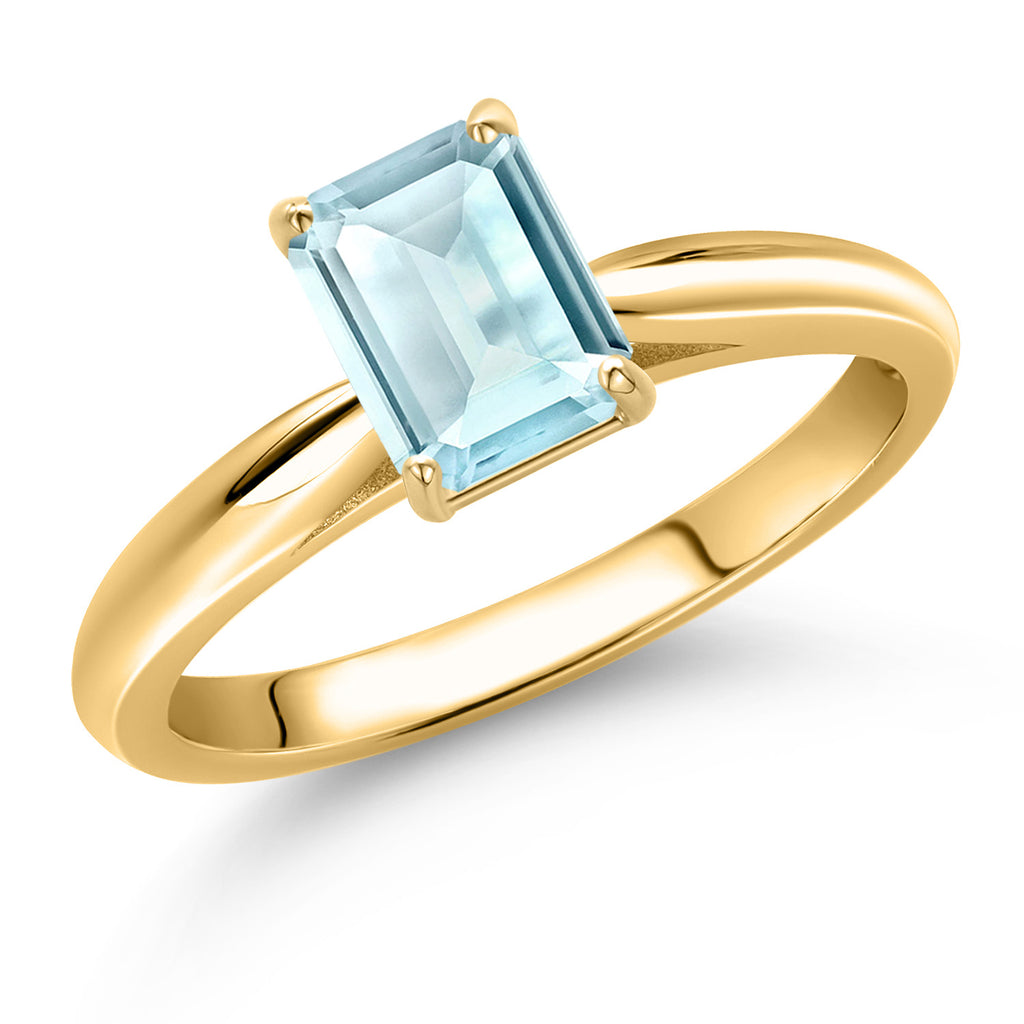 Sky Blue Topaz - November_5_Ring in 10K Yellow Gold