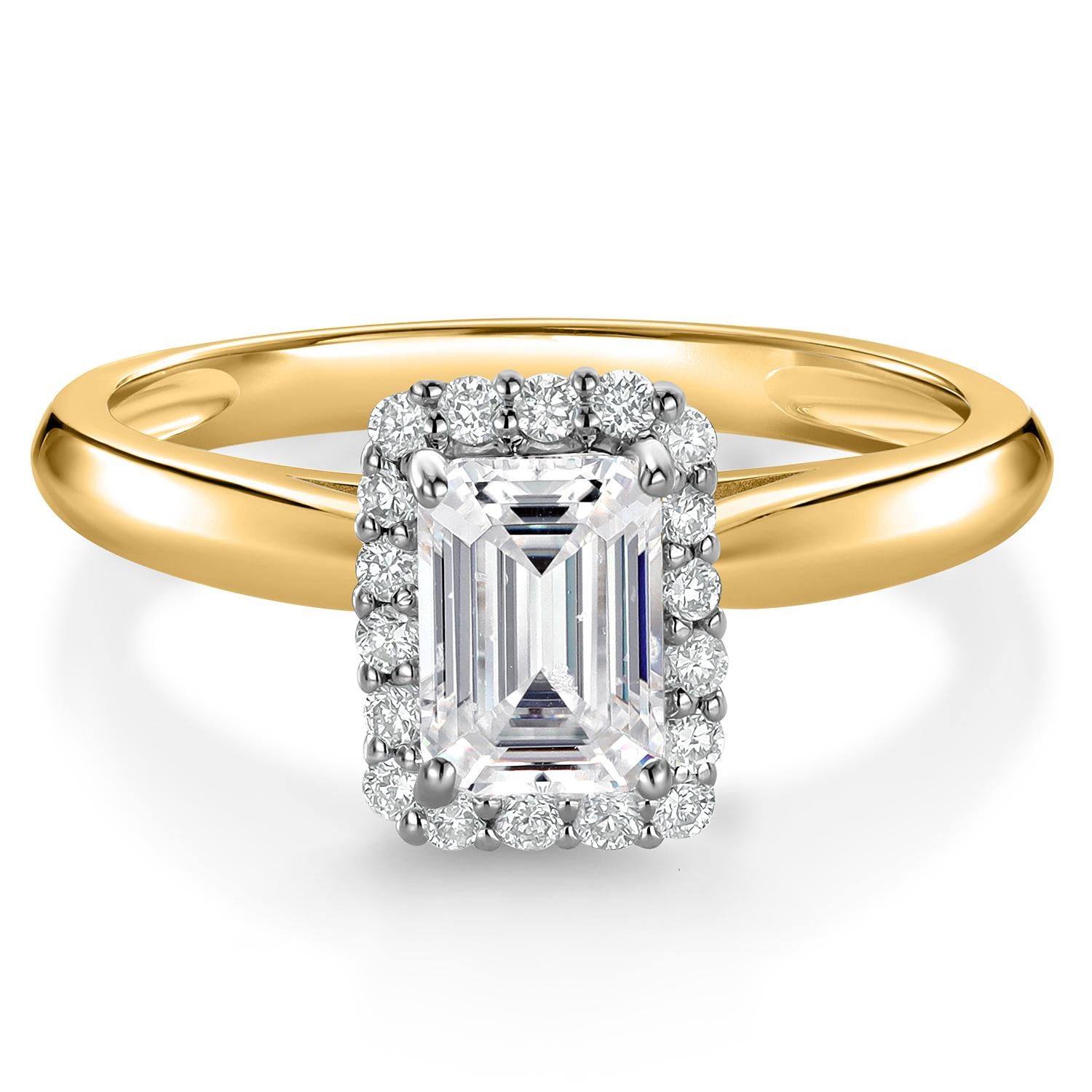 Ring in 10K Two Tone Gold