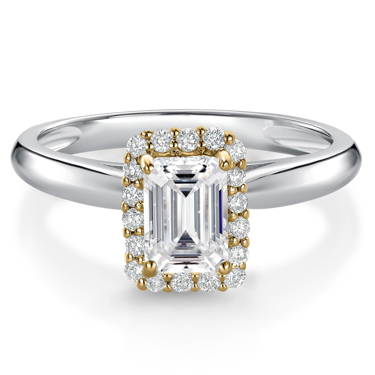 Ring in 10K Two Tone Gold