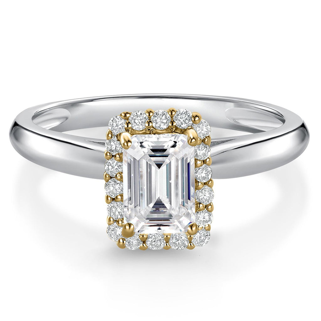 Ring in 925 Sterling Silver and 10K Yellow Gold
