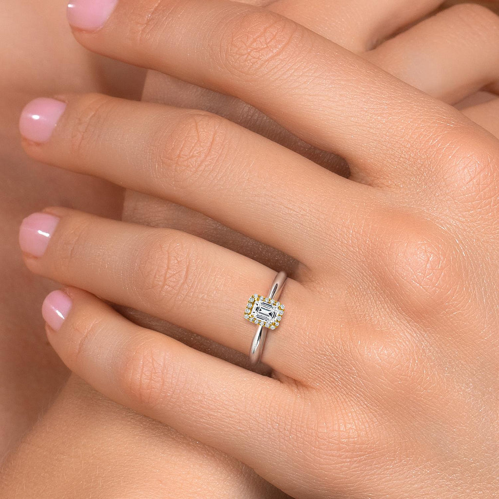 Ring in 925 Sterling Silver and 10K Yellow Gold