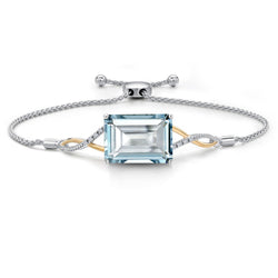 Bracelet in 925 Sterling Silver and 10K Yellow Gold