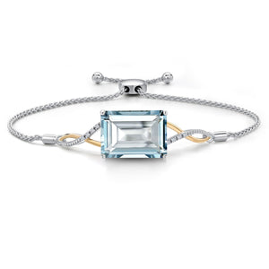 Bracelet in 925 Sterling Silver and 10K Yellow Gold