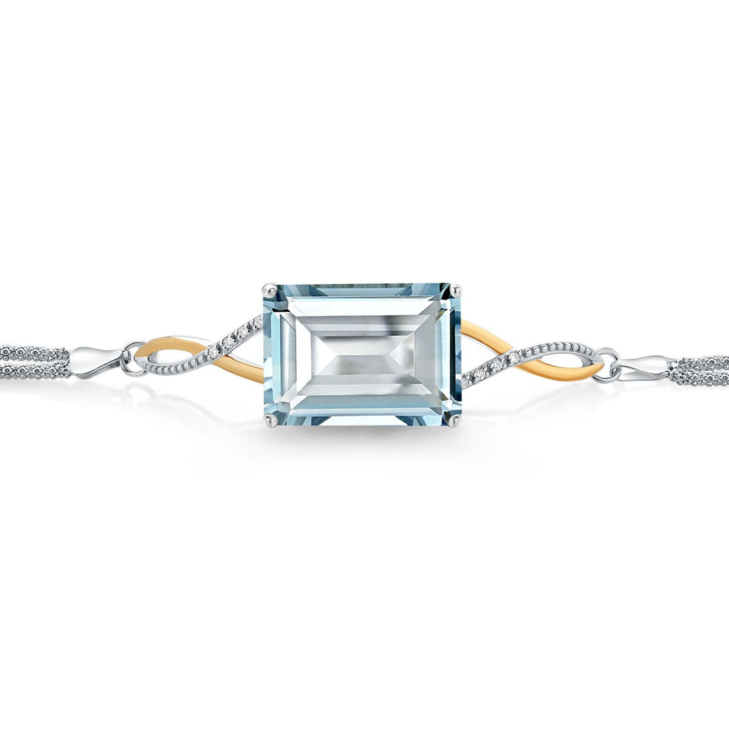 Bracelet in 925 Sterling Silver and 10K Yellow Gold