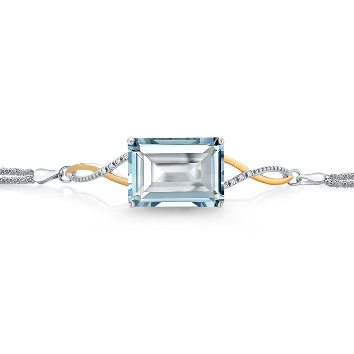 Bracelet in 925 Sterling Silver and 10K Yellow Gold