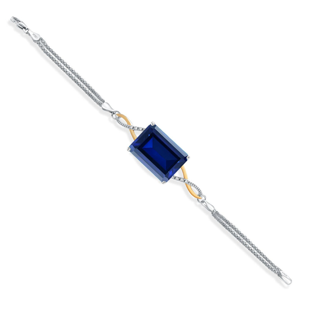 Bracelet in 925 Sterling Silver and 10K Yellow Gold
