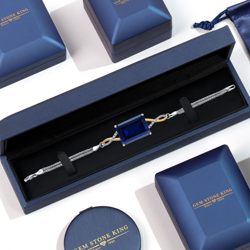 Bracelet in 925 Sterling Silver and 10K Yellow Gold