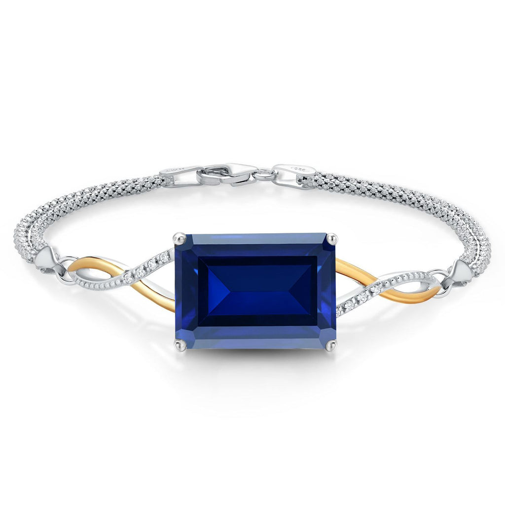 7 Inches_Bracelet in 925 Sterling Silver and 10K Yellow Gold