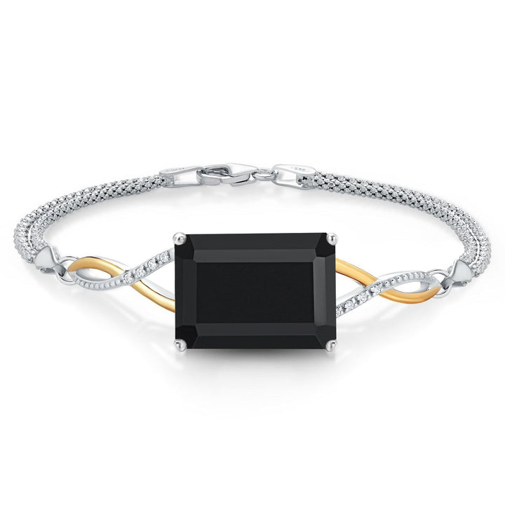 7 Inches_Bracelet in 925 Sterling Silver and 10K Yellow Gold