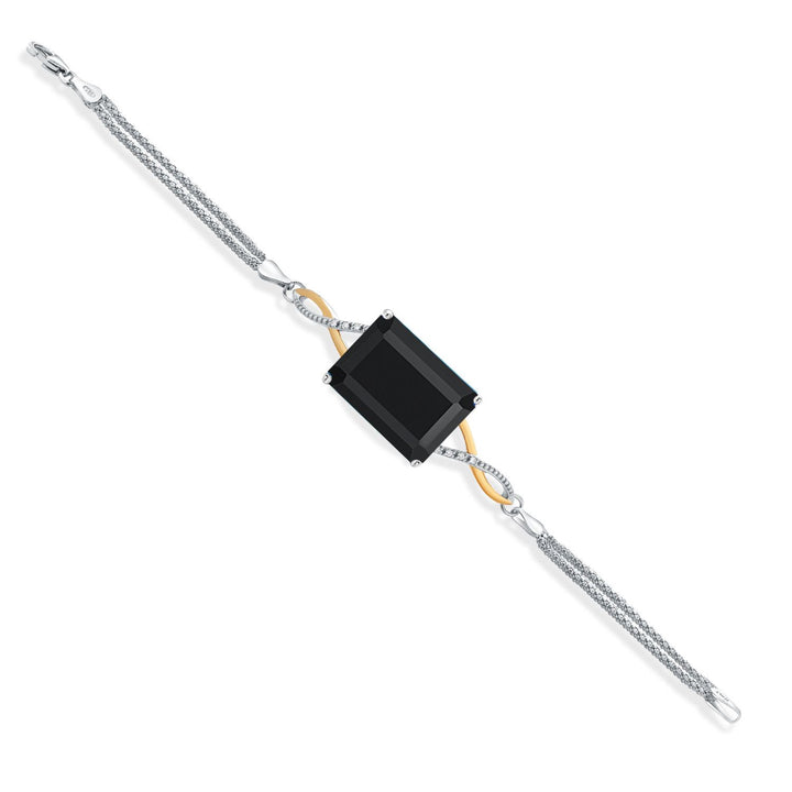 Bracelet in 925 Sterling Silver and 10K Yellow Gold