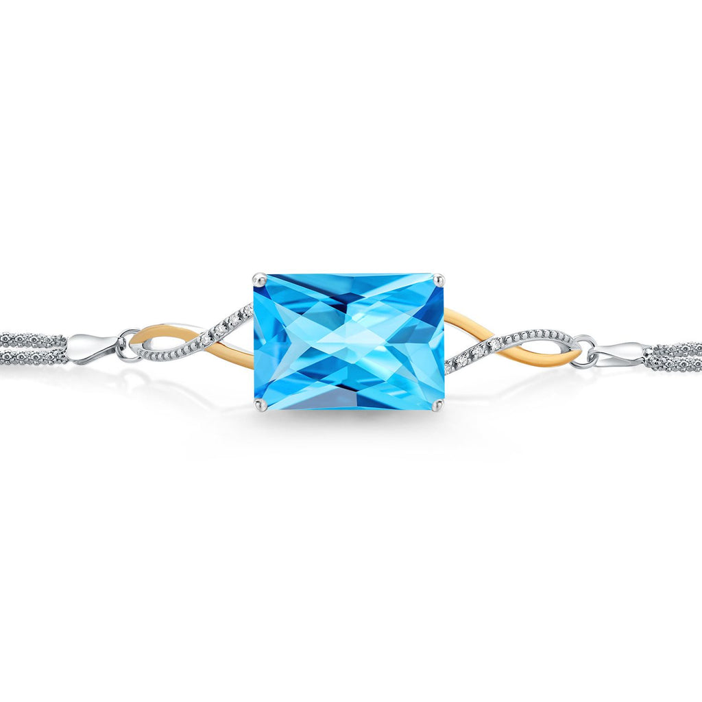 Bracelet in 925 Sterling Silver and 10K Yellow Gold