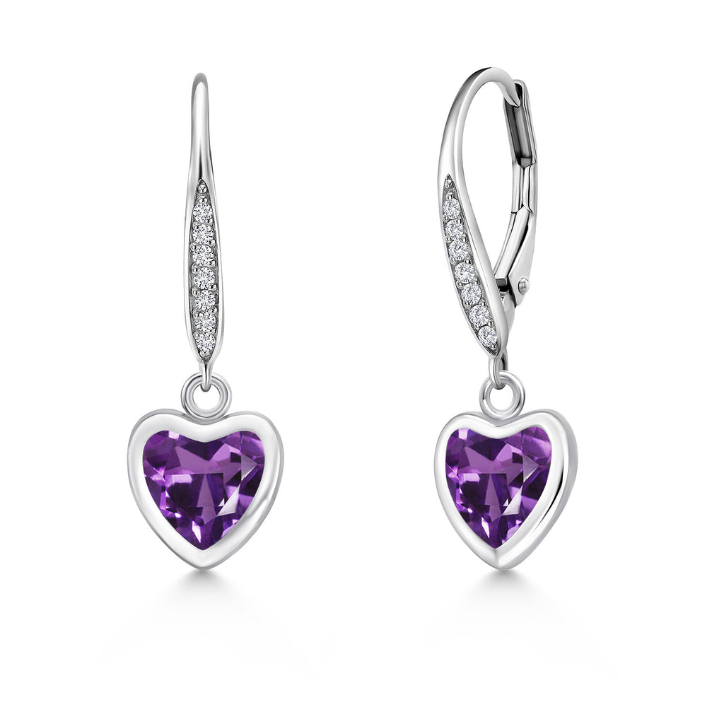 Amethyst - February_Earrings in 925 Sterling Silver