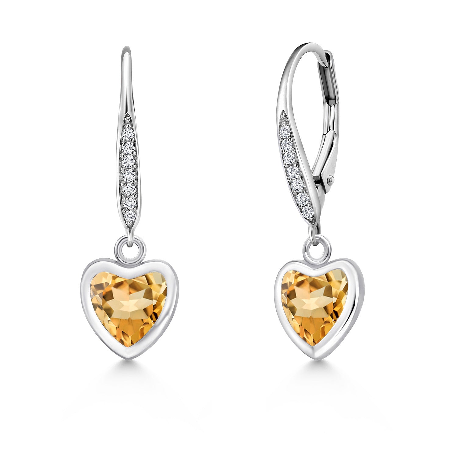 Citrine - November_Earrings in 925 Sterling Silver