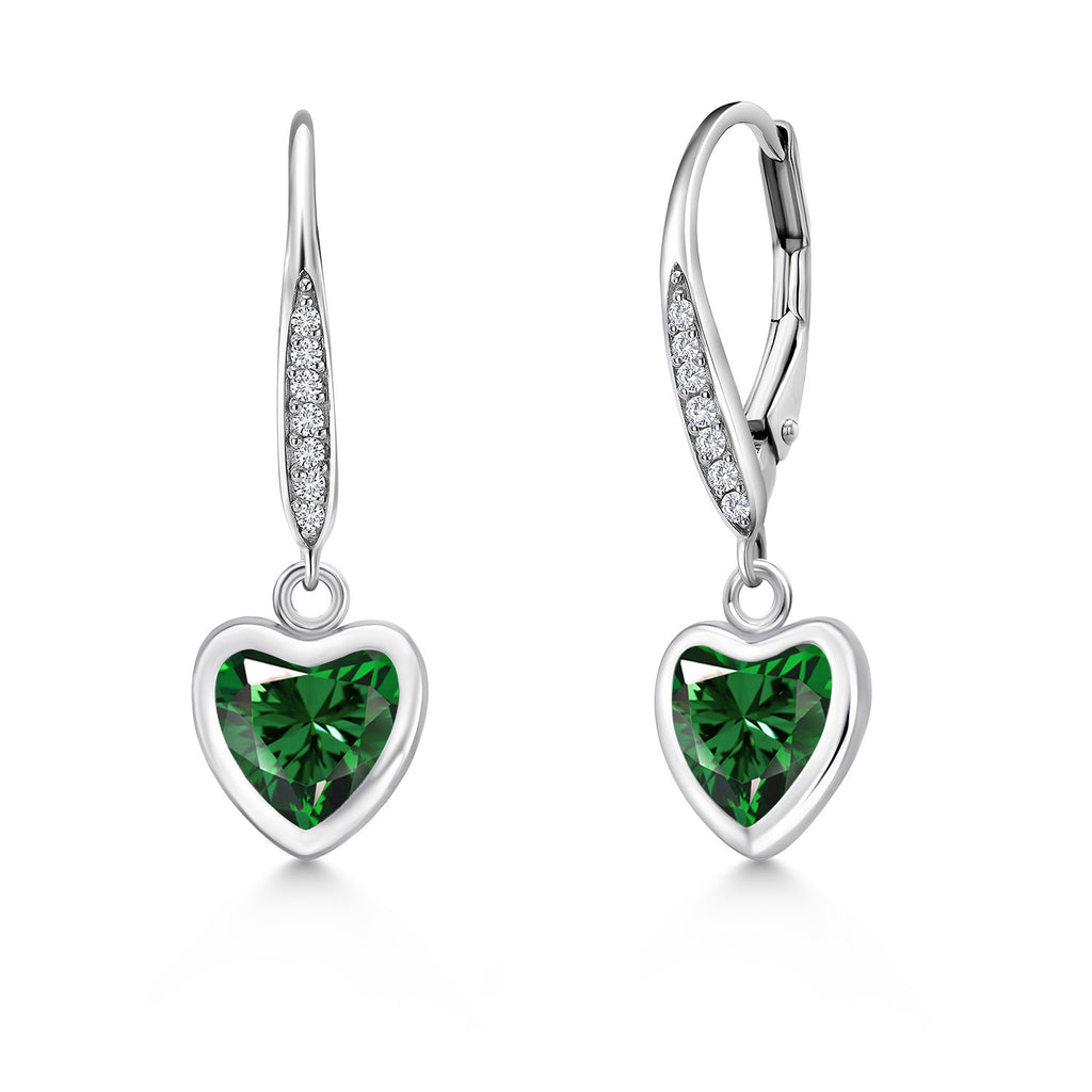 Nano Emerald - May_Earrings in 925 Sterling Silver