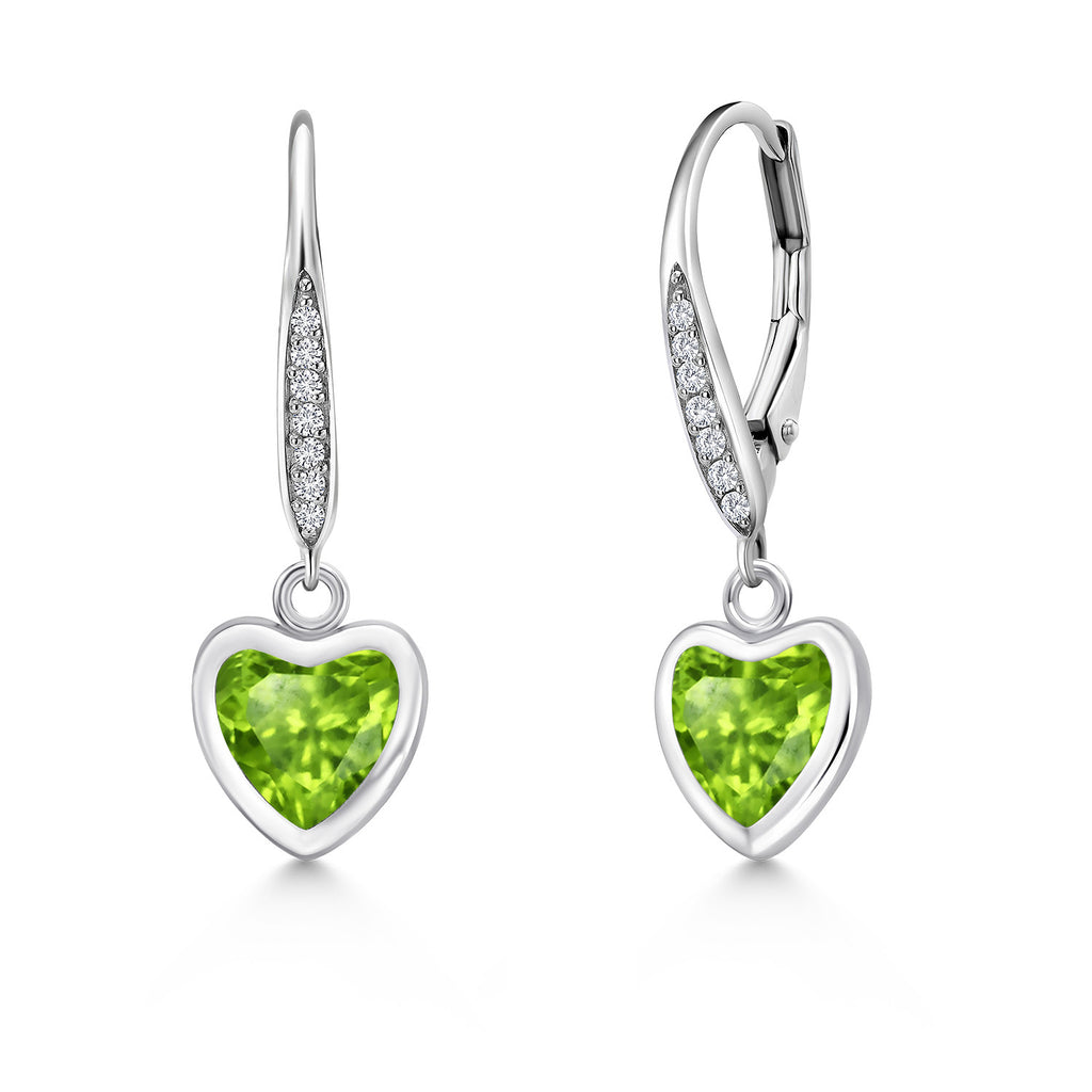 Peridot - August_Earrings in 925 Sterling Silver