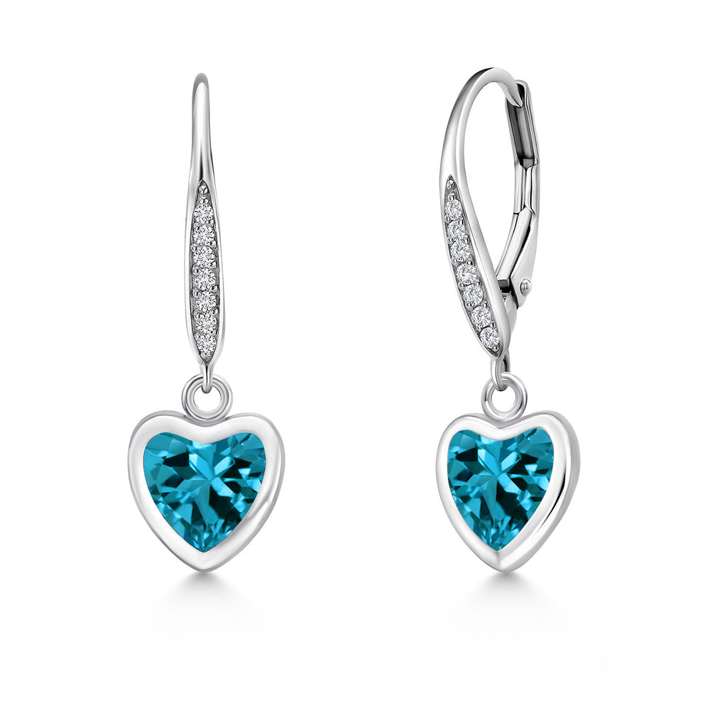 London Blue Topaz - November_Earrings in 925 Sterling Silver