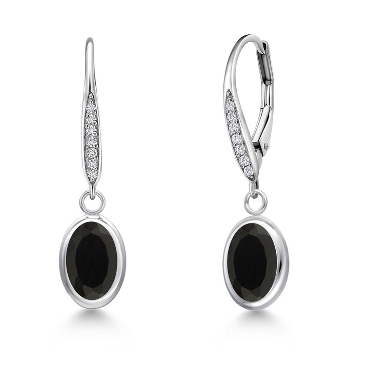 Onyx - December_Earrings in 925 Sterling Silver