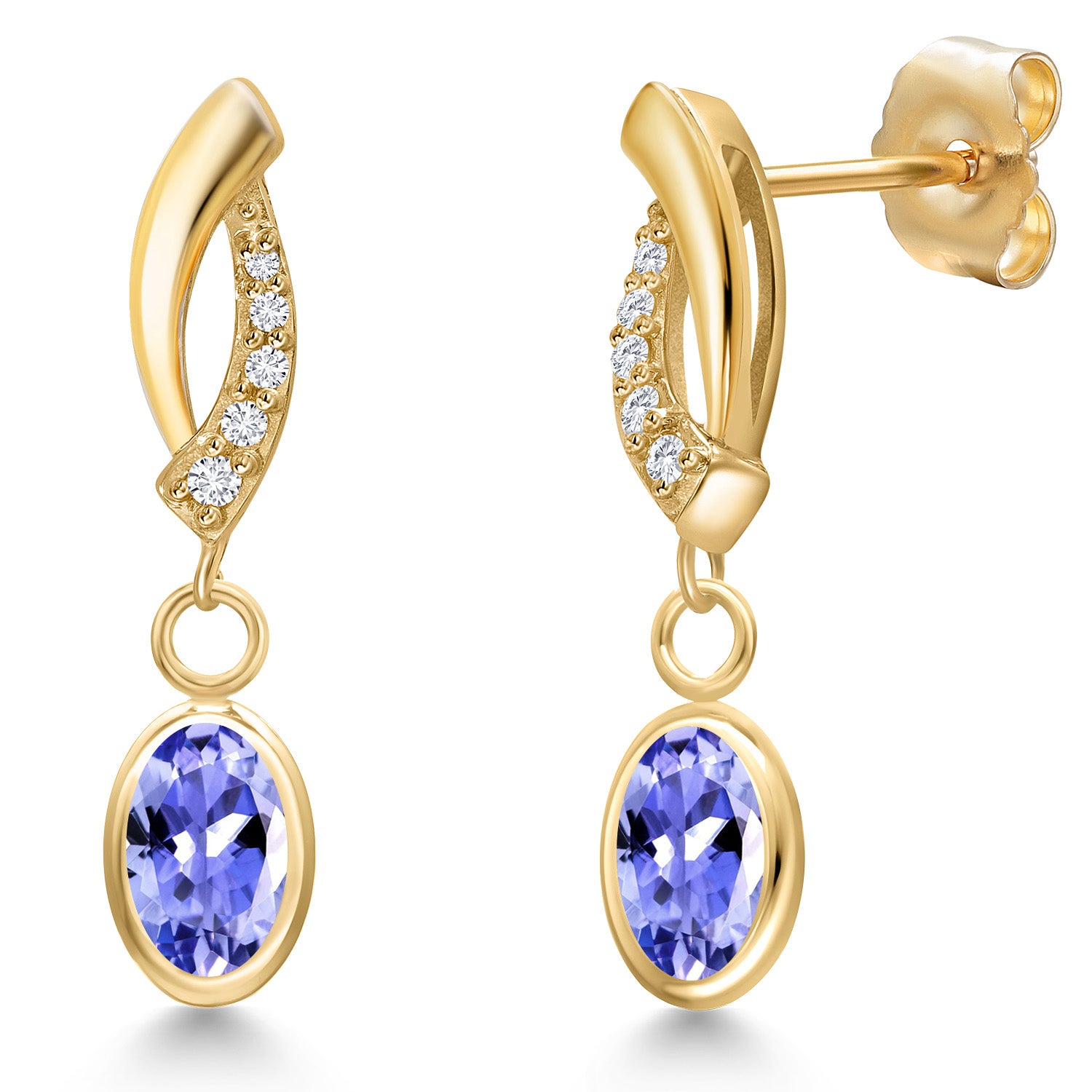 Tanzanite - December_Earrings in 14K Yellow Gold