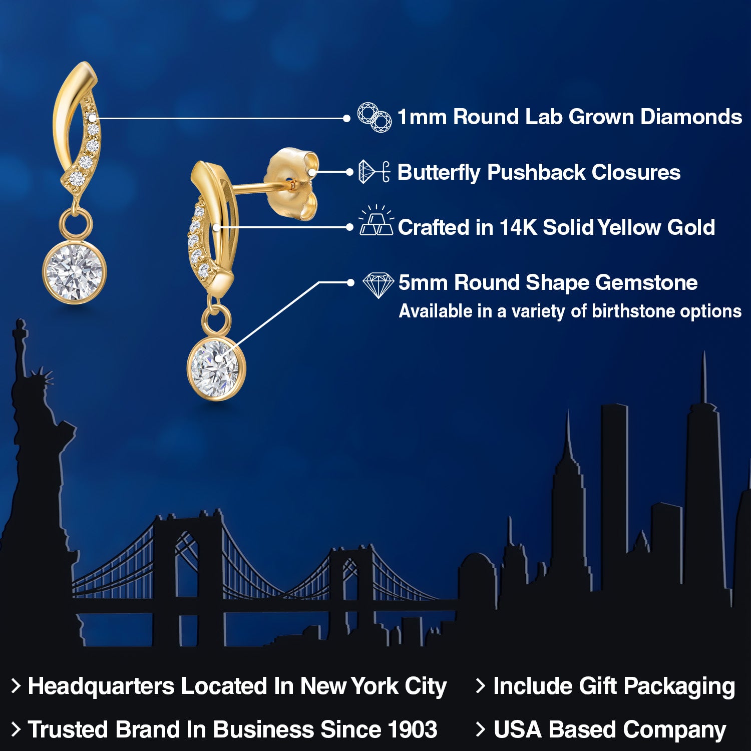 E - F_Earrings in 14K Yellow Gold