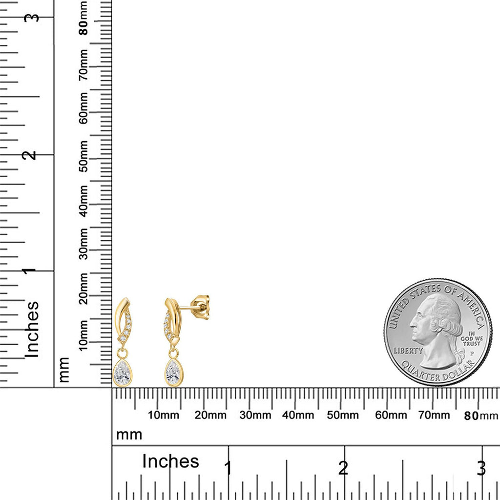 F - G and E - F_Earrings in 14K Yellow Gold