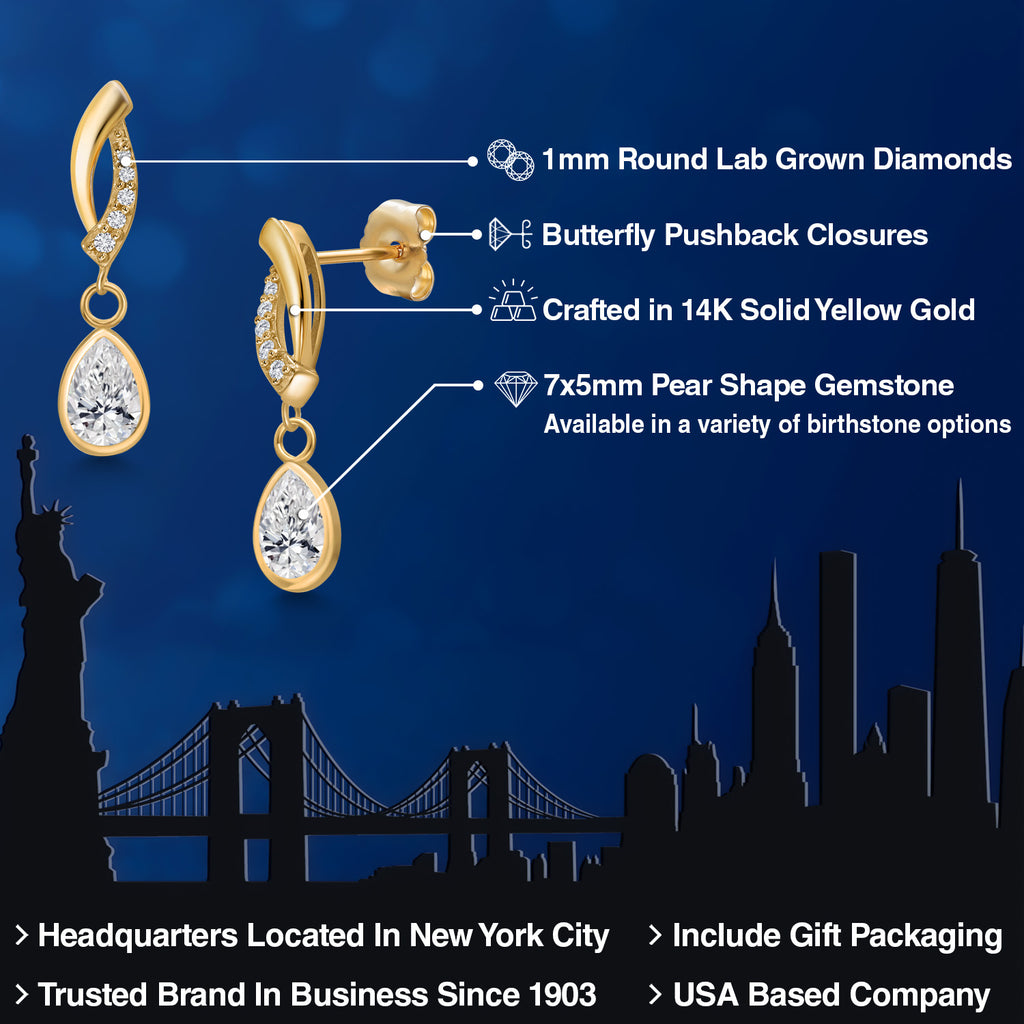 DEF and E - F_Earrings in 14K Yellow Gold