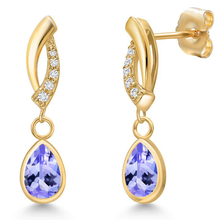 Tanzanite - December_Earrings in 14K Yellow Gold