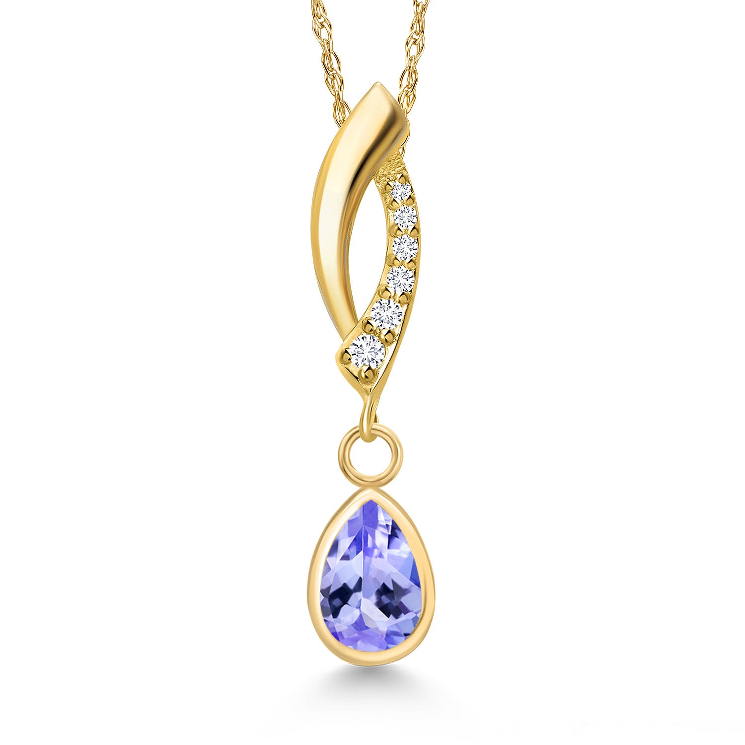 Tanzanite - December_Pendant in 14K Yellow Gold