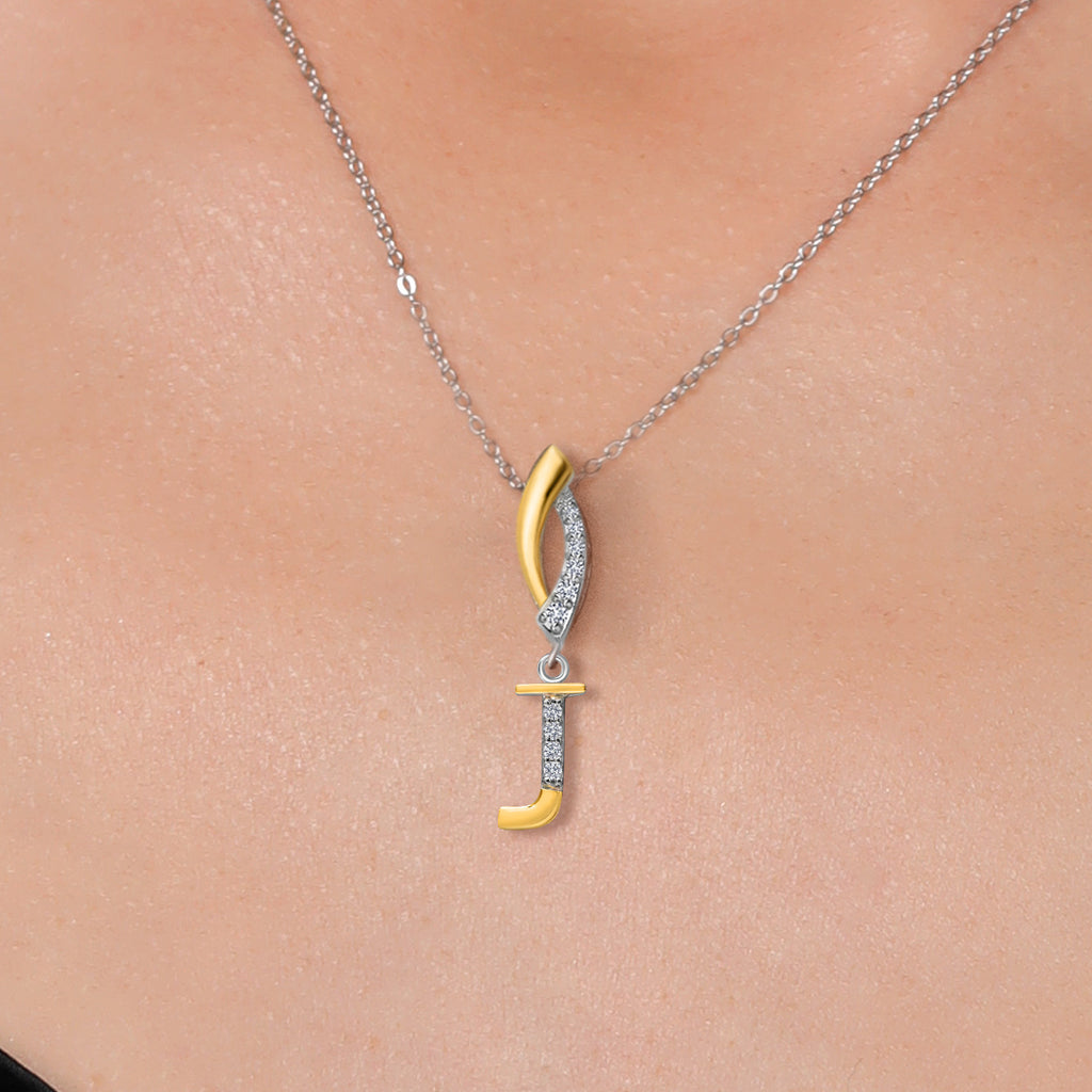 Pendant in 925 Sterling Silver and 10K Yellow Gold