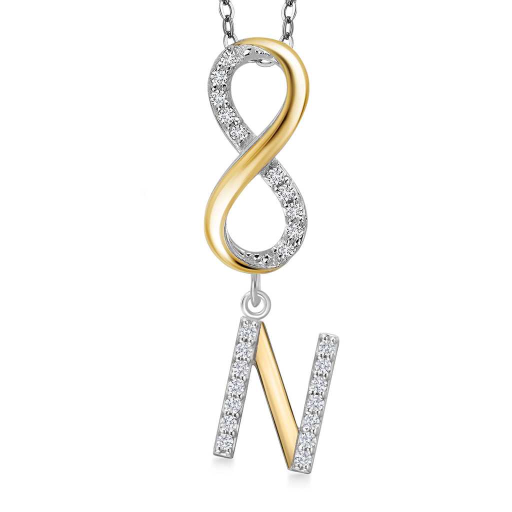 Pendant in 925 Sterling Silver and 10K Yellow Gold