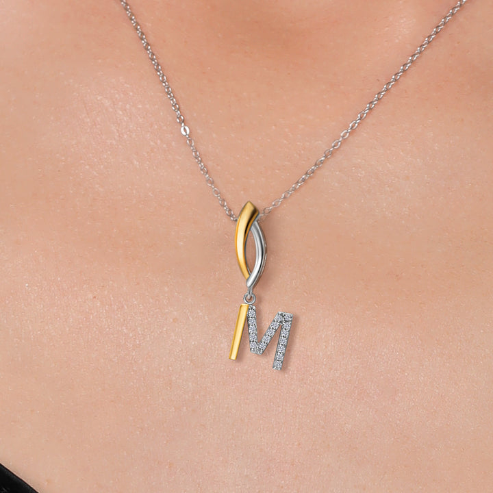 Pendant in 925 Sterling Silver and 10K Yellow Gold