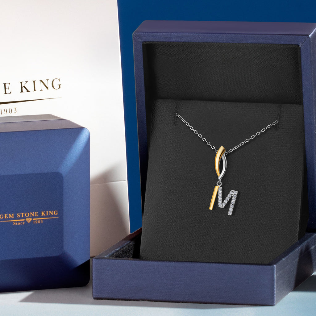 Pendant in 925 Sterling Silver and 10K Yellow Gold